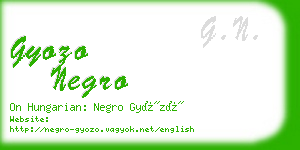 gyozo negro business card